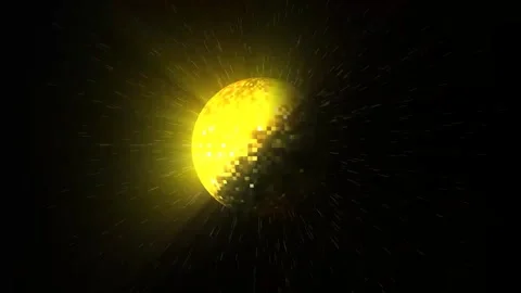 Animated mirror disco ball rotating 4k video footage Stock Footage 297948085