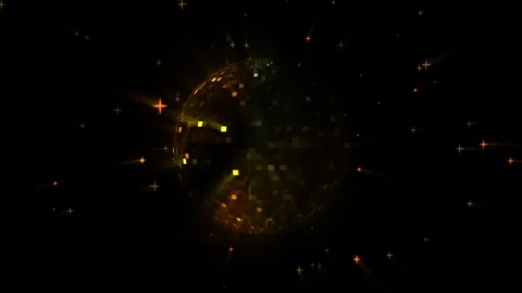 Animated mirror disco ball rotating 4k video footage Stock Footage 297948102