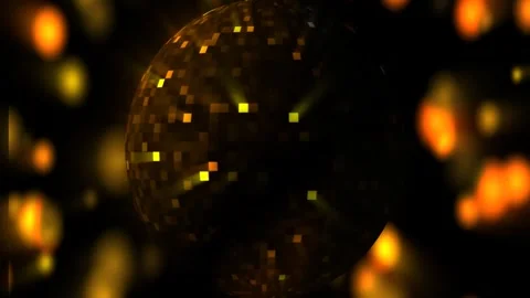 Animated mirror disco ball rotating 4k video footage Stock Footage 297948145