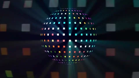 Animated mirror disco ball rotating 4k video footage Stock-Footage 297948203