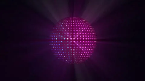 Animated mirror disco ball rotating 4k video footage Stock-Footage 297948205