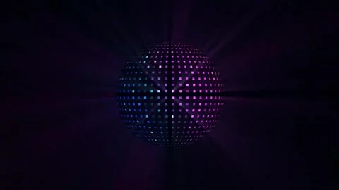 Animated mirror disco ball rotating 4k video footage Stock Footage 297948211