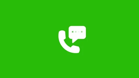 Animated missed call linear icon. Notification. Handset with chat box Stock Footage 265878397