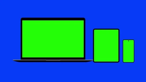 Animated mobile mockups with green screen or chroma key Stock Footage 308806485