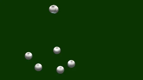 Animated models of molecules on a green background. 3d rendering. Stock Footage 167094945