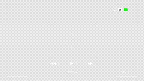 Animated modern 4K digital camera viewfinder overlay  Video stock 343695298