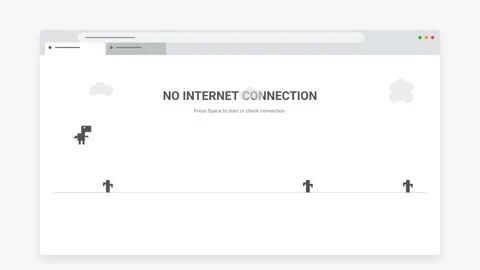 Animated modern no internet connection on browser dashboard in white Stock Footage 346502360
