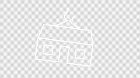 Animated modular house white icon Stock Footage 239436328