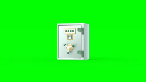 Animated Money Safe Locker Storage Keeping Valuables and Cash Secure Vídeo Stock 314935219