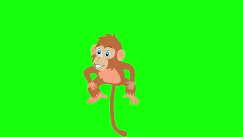 Animated Monkey Doing Squats Stock Footage 320440577