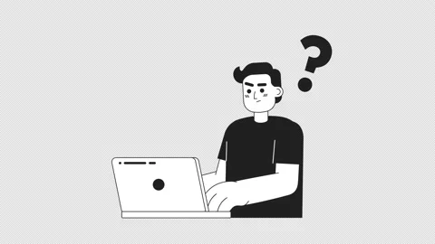 Animated mono male programmer job Stock Footage 237537136