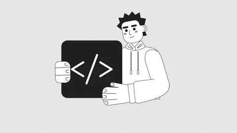 Animated mono pro programmer Stock Footage 237619031