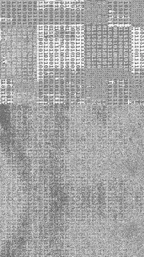 Animated Monochromatic Glitch Effects with Binary Patterns and Grunge Noise.. Stock Footage 311788874