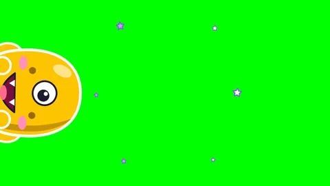 Animated Monster Countdown from Eight to Three on Green Screen Stock Footage 348191756