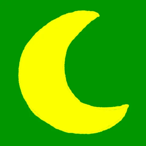 Animated Moon Drawing on Green Screen Stock Footage 316474366