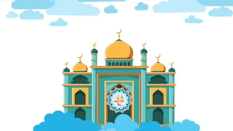 Animated mosque Stock Footage 267043439