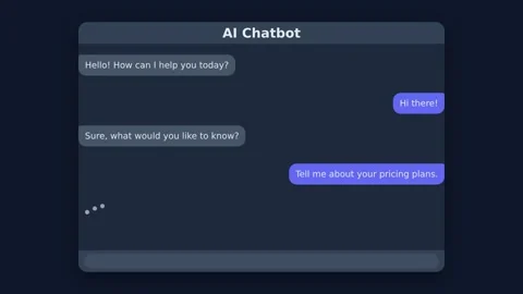 Animated Motion of AI Chatbot Interaction in Video. 스톡 동영상 336611798