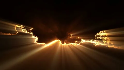Animated motion background features glowing light beaming through abstract Stock Footage 160609515