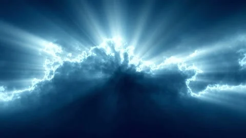 Animated motion background features glowing light beaming through abstract Stock Footage 160609545