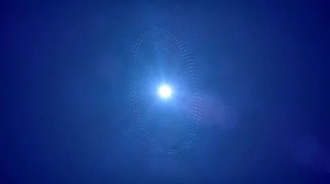 Animated motion background video - Big center light with lens flare Stock Footage 66423444
