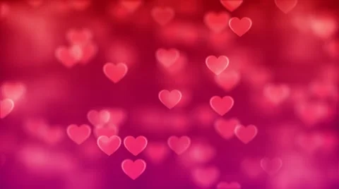 Animated motion background video - Pink hearts valentine Stock Footage 66446857