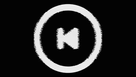 Animated motion of blink or Glitch effect Back media sign Stock Footage 130618579