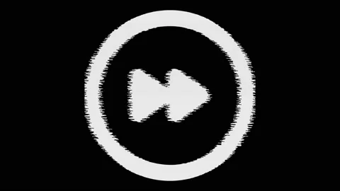 Animated motion of blink or Glitch effect Fast forward media sign Stock Footage 130618635