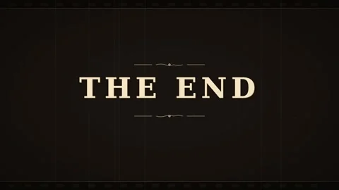 Animated Motion of The End Text in Video. 库存影片 336610918