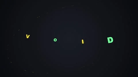 Animated Motion Graphic Featuring the Text Void Floating in Space Stock Footage 339925307