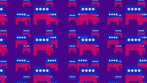 Animated motion graphic with pixelated shapes and patterns Stock Footage 345285596