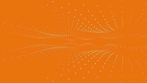 Animated motion graphics wave lattice ball grid mirrored oscillating array Stock Footage 94757899