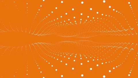 Animated motion graphics wave lattice ball grid mirrored oscillating array Stock Footage 94757922
