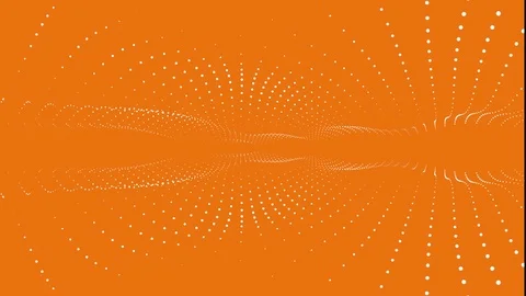 Animated motion graphics wave lattice ball grid mirrored oscillating array Stock Footage 94757929