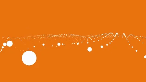 Animated motion graphics wave lattice ball grid blanket oscillating array Stock Footage 94757970