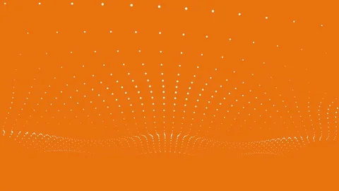Animated motion graphics wave lattice ball grid blanket oscillating array Stock Footage 94758000