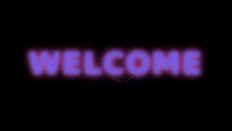 Animated Motion of Welcome Text in Vibrant Purple Colors. Vídeos de archivo 336610965