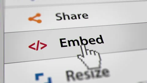 Animated Mouse Cursor Clicking Embed Tab UI on Website Stock Footage 248780296