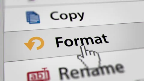 Animated Mouse Cursor Clicking Format Tab UI on Website Stock Footage 249040821