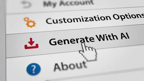 Animated Mouse Cursor Clicking Generate With AI Button Stock Footage 244761646