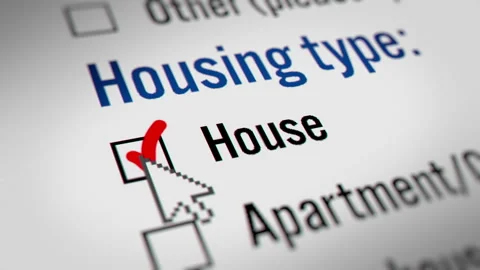 Animated Mouse Cursor Clicking "House " Checkbox Stock Footage 255693919