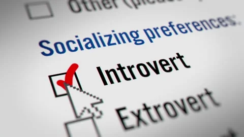 Animated Mouse Cursor Clicking "Introvert" Checkbox Stock Footage 259003010