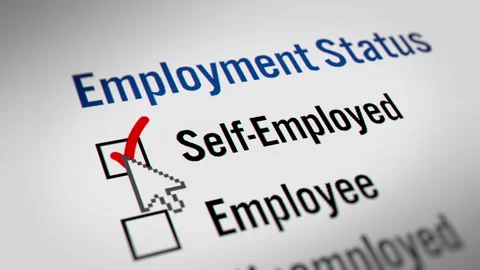 Animated Mouse Cursor Clicking "Self-Employee" Checkbox Stock Footage 251011218