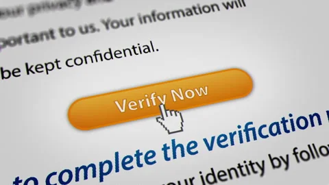 Animated Mouse Cursor Clicking Verify Now Button on Website Stock Footage 248151361