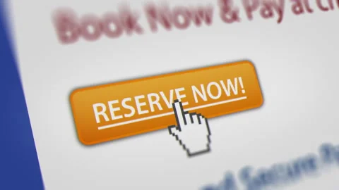 Animated Mouse Cursor Clicks the "Reserve Now!" Button Stock Footage 239854591