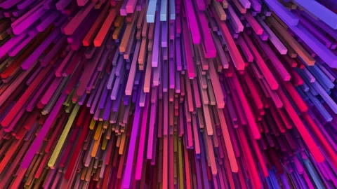Animated multi-colored volumetric rectangles Stock Footage 332932736
