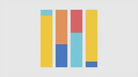 Animated multicolor bar chart Stock Footage 278020413