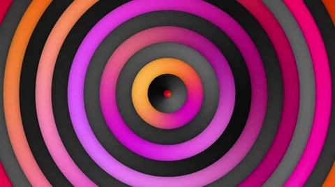 Animated Multicolor Pink Orange Red Gradient Stripes And Circles Loop. Stock Footage 65789368