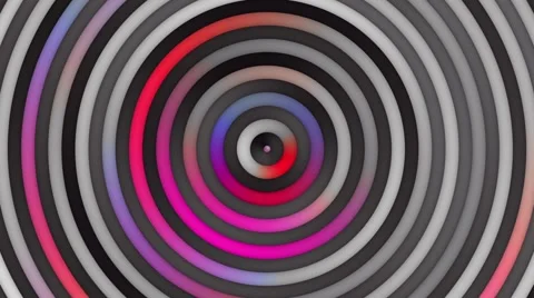 Animated Multicolor Pink Purple Red Gradient Stripes And Circles Loop. Stock Footage 67010996