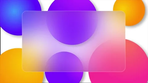 Animated multicolor rectangular shaped glass morphism background Vidéo 199370307