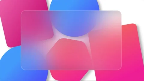 Animated multicolor rectangular shaped glass morphism background 库存影片 199370331
